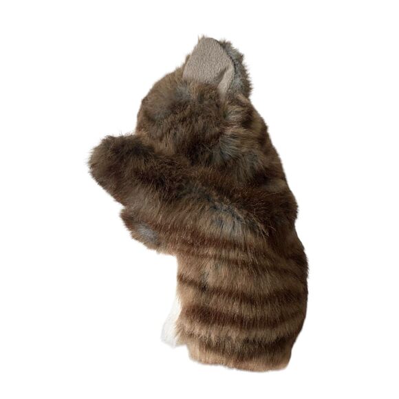 Folkmanis 7" Brown White Little Cat Kitten Stuffed Animal Plush Hand Puppet EUC - Picture 2 of 14